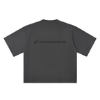 Black t-shirt on a white background