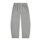 Light gray sweatpants with an elastic waistband, straight legs, and a single patch pocket on the right side, shown against a plain white background.